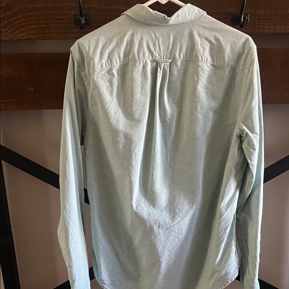 GAP Men's Light Green Modern Oxford Button-Down Shirt - Picture 3 of 3